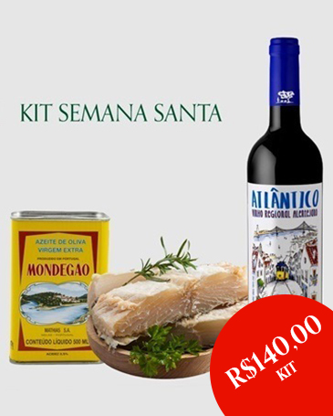 Kit Bacalhau, Vinho e Azeite